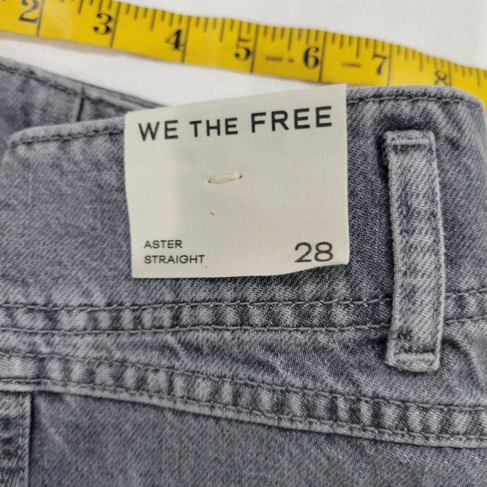 FREE PEOPLE Aster High Rise Straight Leg Jeans in Slate 28 NWT - Picture 9 of 9